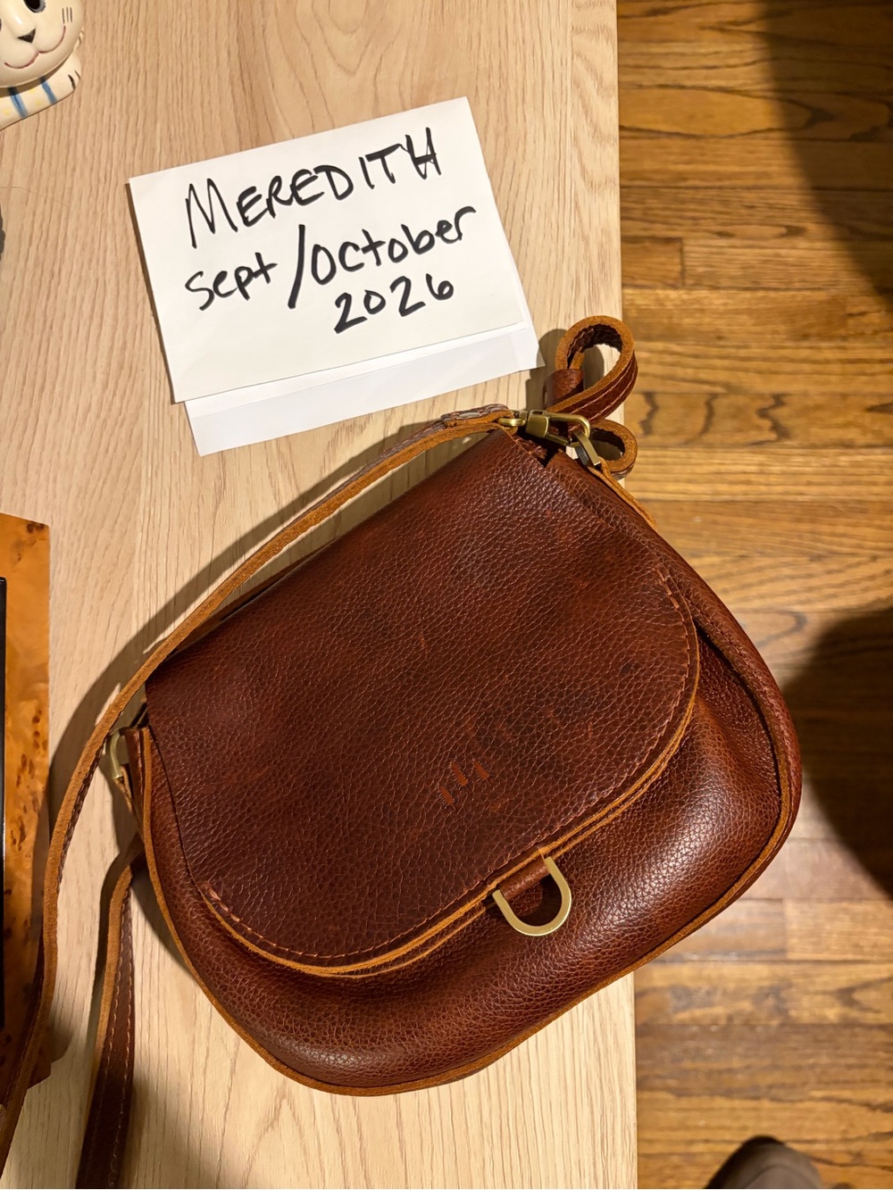 Portland Leather Small Monaco Crossbody Bag - Nutmeg